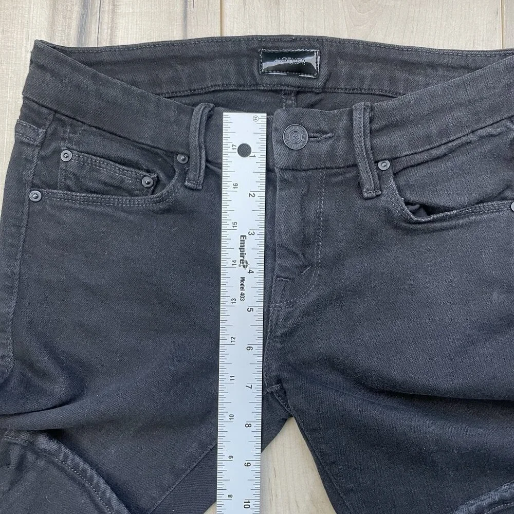 MOTHER The Looker Skinny Jeans Womens 25 Black‎ Mid Rise Minimalist Glam